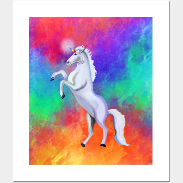 Unicorn Rainbow Dreams Wall Art by Art by Deborah Camp